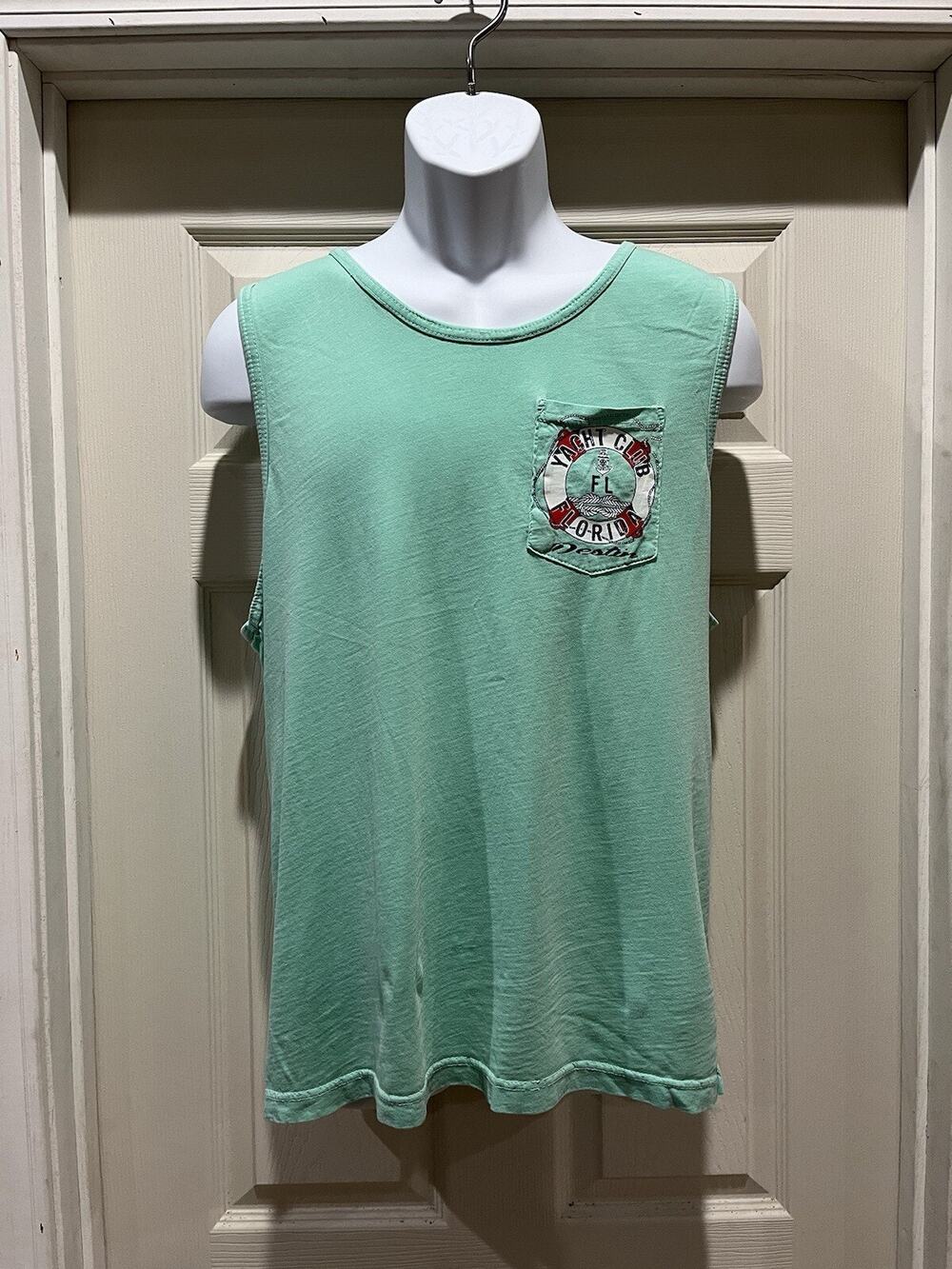 Exist Tank Top Yaht Club Size Medium 100% Cotton